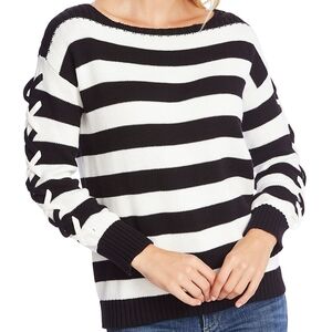 NWT CeCe Cynthia Steffe Stripe Boat Neck Sweater